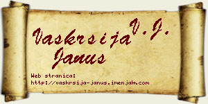 Vaskrsija Janus vizit kartica